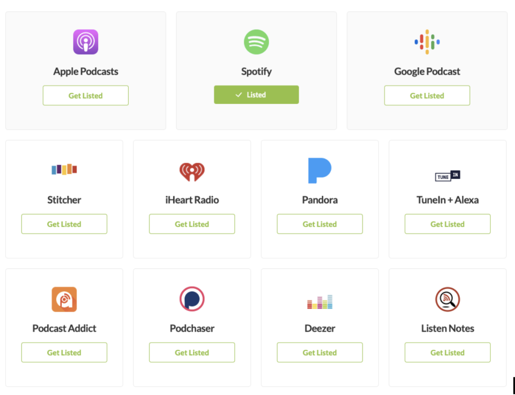 Podcasting platforms